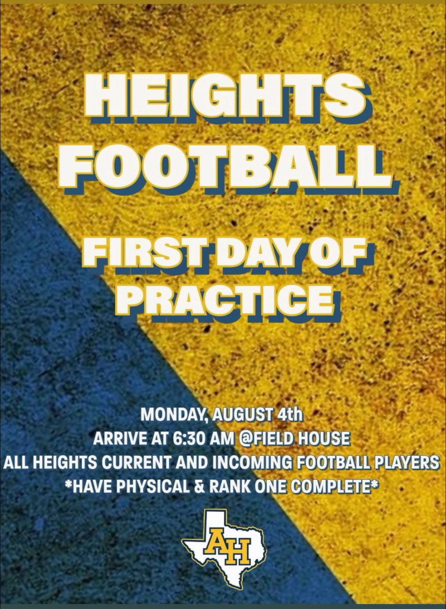 Heightsfootbal3's tweet image. Bout that time!!