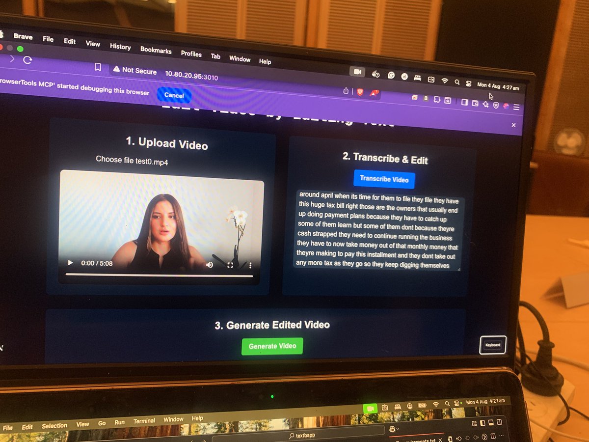 4th August 4:27am

24 hours without sleep 
<a href="/CreaDante/">Dante Crea</a> complained about transcriptions 
we are building a better one

Just solving a small piece of a bigger puzzle 
<a href="/_TheResidency/">the residency</a>  <a href="/nick_linck/">Nick Linck</a> <a href="/PeterDAmbrosio/">Peter D'Ambrosio</a>