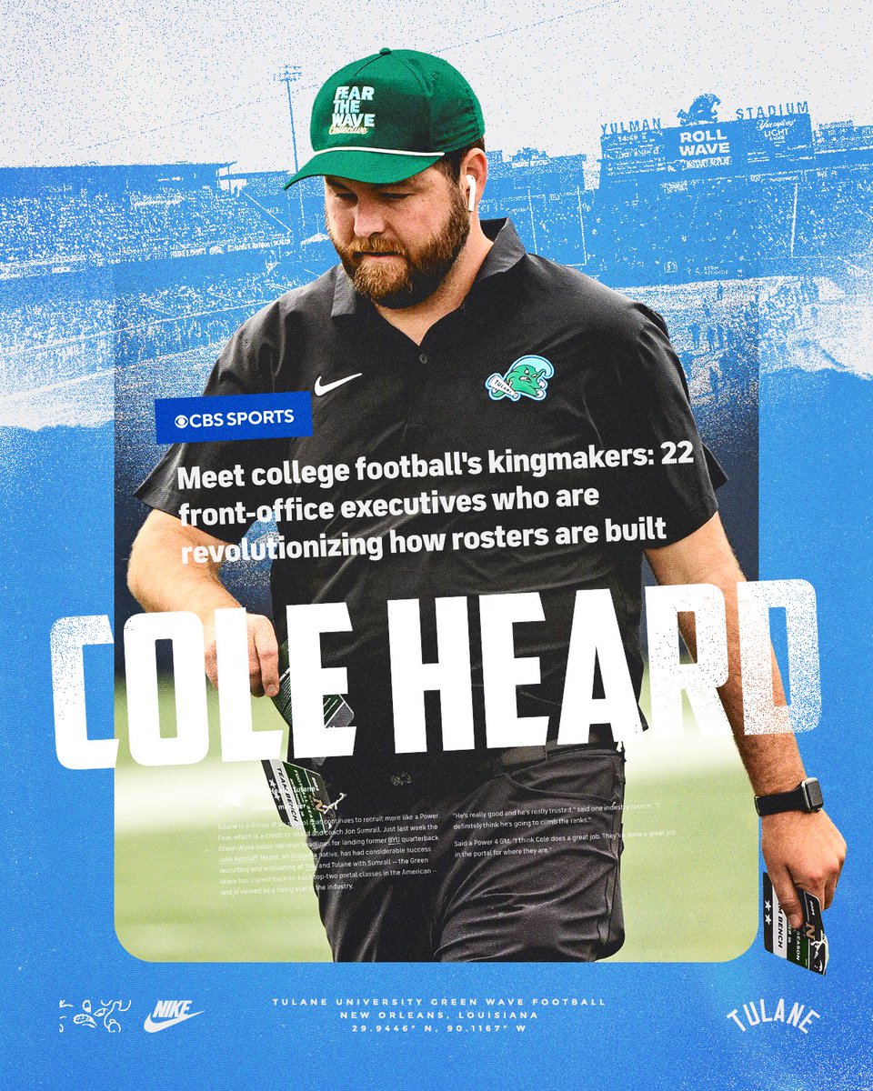 Tulane Football (@greenwavefb) on Twitter photo Uptown is home to one of college footballβs Kingmakers!
#UptownFootball | <a href="/ColeHeard_GM/">Cole Heard</a> Uptown is home to one of college footballβs Kingmakers!
#UptownFootball | <a href="/ColeHeard_GM/">Cole Heard</a>
