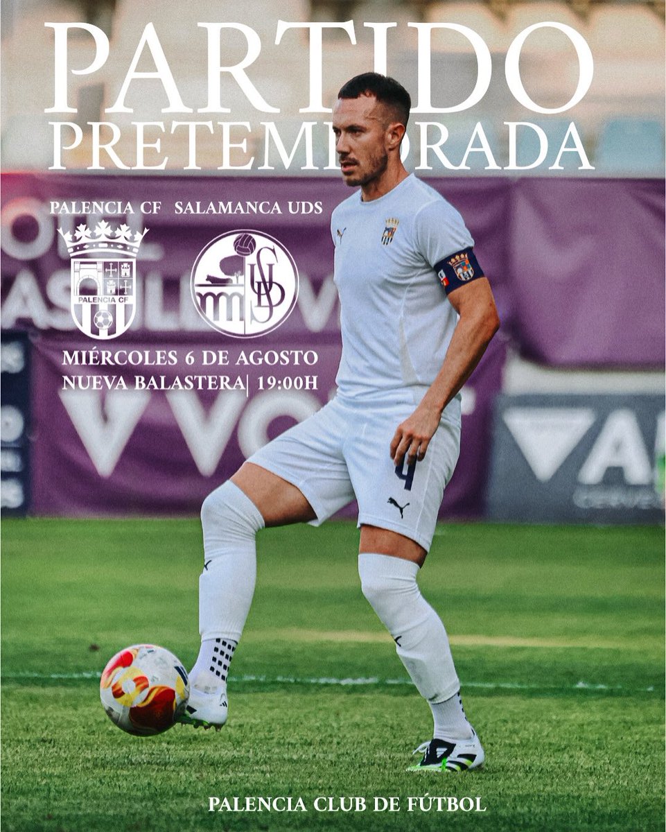 🎟️ ENTRADAS | PALENCIA CF 🆚 SALAMANCA UDS
📍 Miércoles 6 de agosto – 19:00h
🏟️ Nueva Balastera

▪️ Entrada general: 5 €
▪️ Menores de 16 años: 2 €
▪️ Abonados: ¡GRATIS!

💜 ¡Te esperamos en casa para seguir construyendo juntos esta pretemporada!

#PalenciaCF
