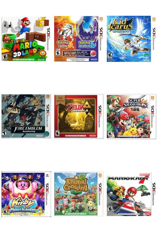 You can only pick 3 of these Nintendo 3DS games. which ones are you guys choosing? 🎮