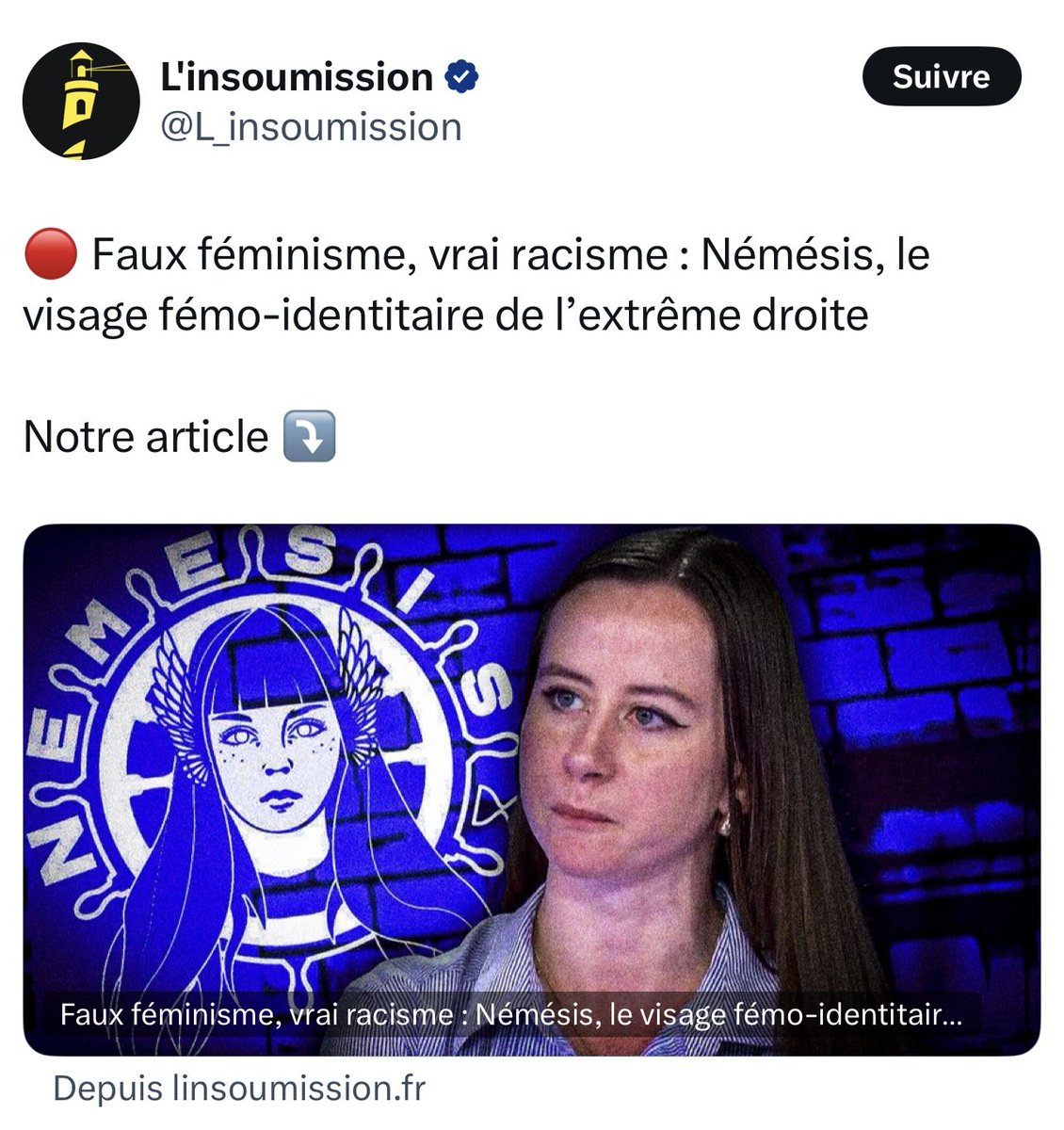 J’ai pas de leçons à recevoir du média d’un parti qui :

- a pierre Alain Cottineau comme candidat alors qu’il prostituait et violait des enfants handicapés 

- adule un mec qui tape sa femme (Quattenens)

- a des députés qui achètent leur drogue avec l’argent du contribuable
