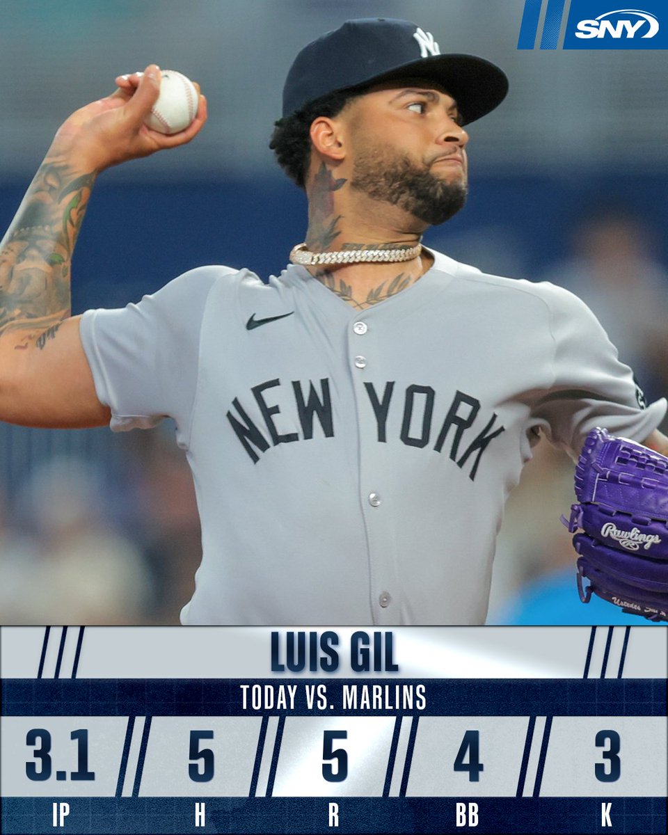 The final line for Luis Gil in his return from the IL