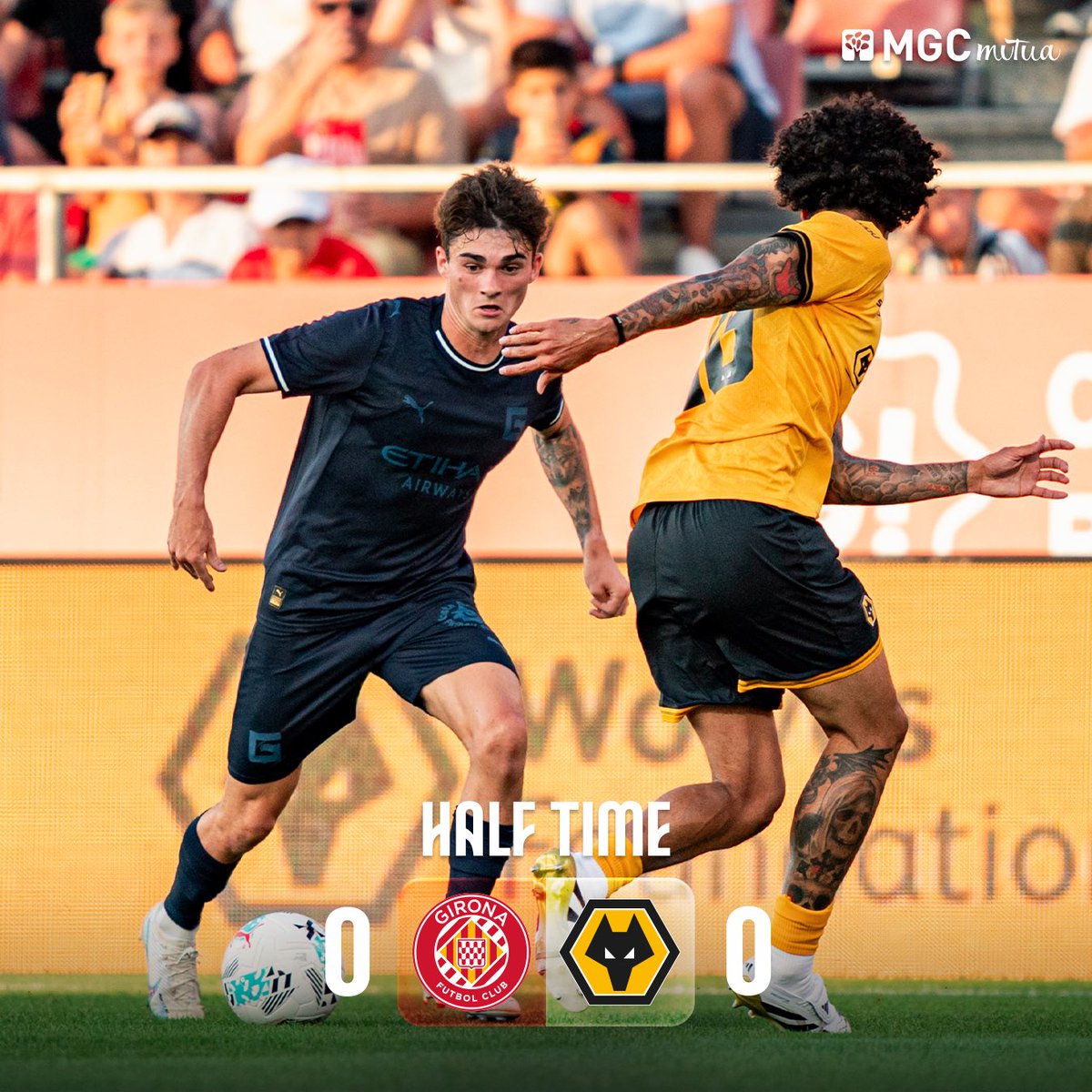 ⏸ Half time!

#GironaWolves