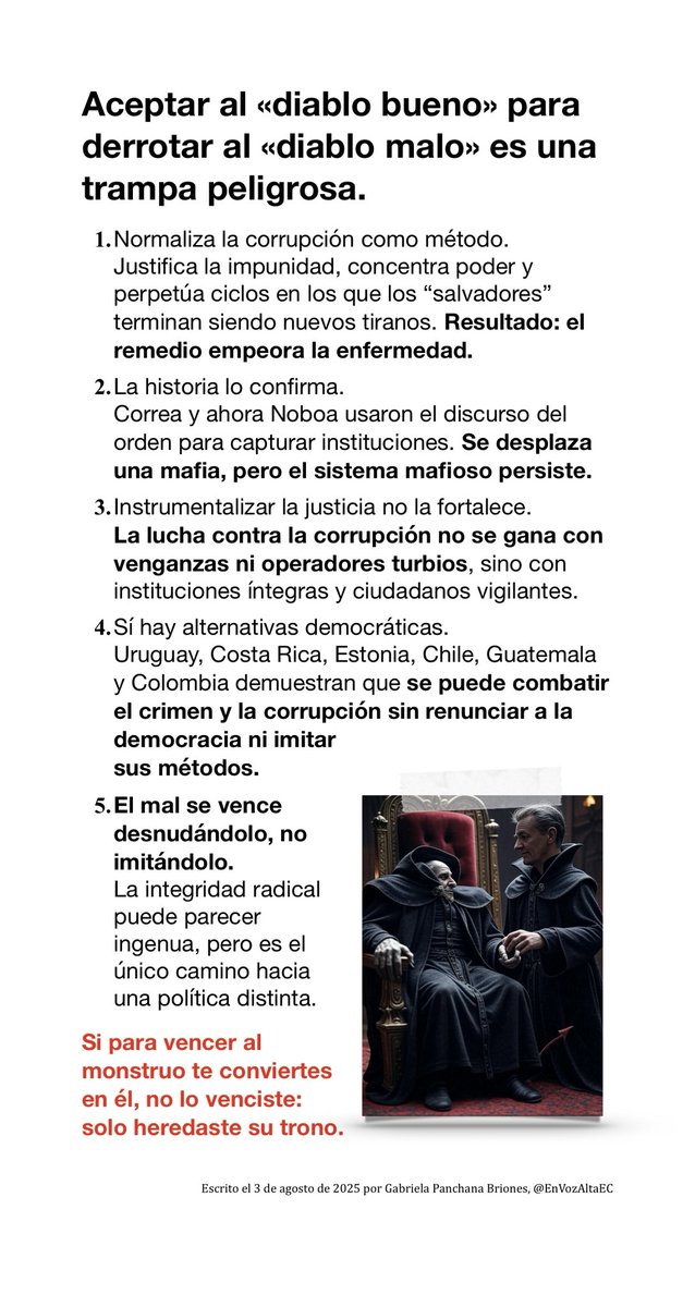 Si para vencer al monstruo te conviertes en él, no lo venciste, solo heredaste su trono.

#Noborreísmo #Noborreguismo