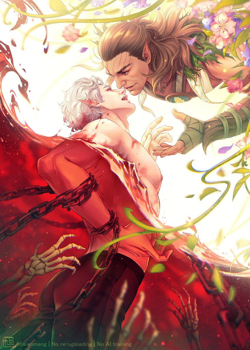 🖌️Asahi◤旭🎨 (@baiyameng) on Twitter photo 🩸・Rebirth・🍃
Artwork created for fanart book 'Down by the River'
<a href="/dbtr_artbook/">Down By The River Artbook</a>
I just keep remembering over and over again why I liked #halstarion in the start.
#BaldursGate3 #BG3 #Astarion #Halsin 🩸・Rebirth・🍃
Artwork created for fanart book 'Down by the River'
<a href="/dbtr_artbook/">Down By The River Artbook</a>
I just keep remembering over and over again why I liked #halstarion in the start.
#BaldursGate3 #BG3 #Astarion #Halsin