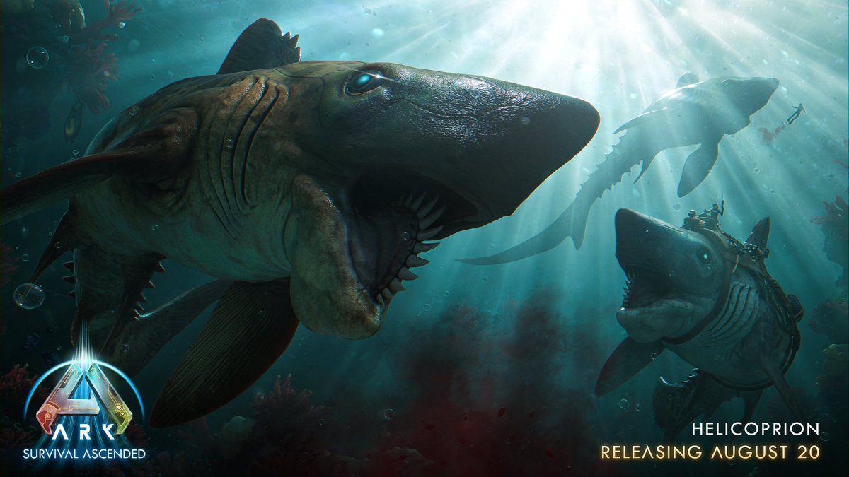 🌊New Threat Lurking Below🌊

The Helicoprion from Garuga123’s ARK: Additions is making waves in ARK: Survival Ascended!
Not as aggressive as a Meg, but if you're an Ammonite? Swim faster.
With its spiral-toothed jaw and unique crafting perks, it's more than just a predator.

🗓️