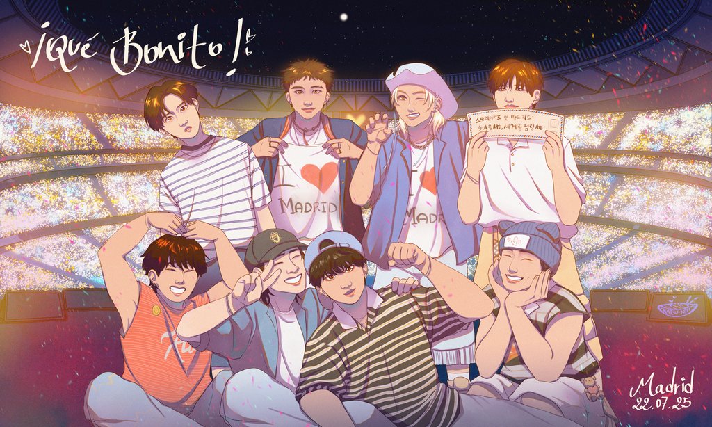✨️¡Qué bonito!✨️
Memories from the best night ever 💜💜 
#straykidsfanart #skzart #skzfanart #dominATE_Madrid