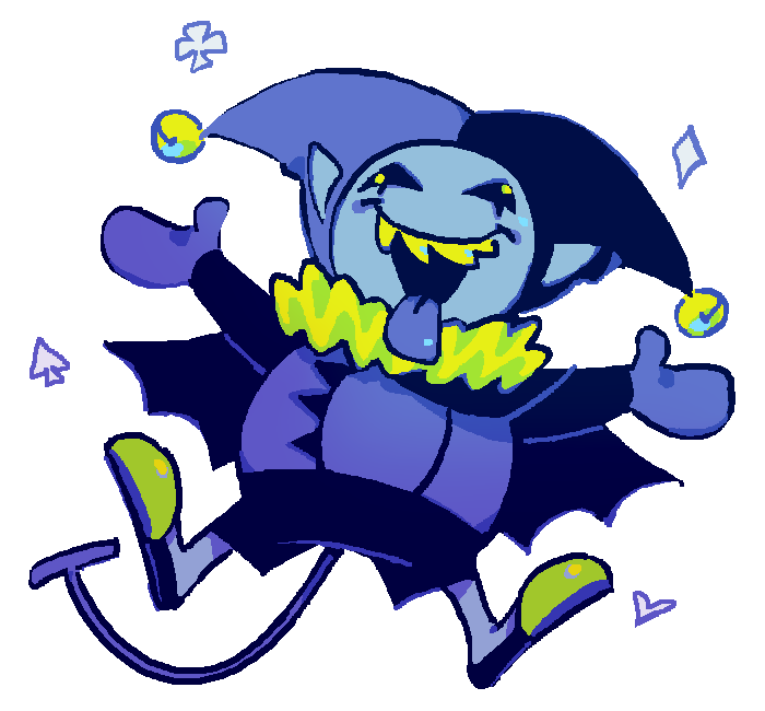 #utdr bouncy ball jevil i drew for my friend