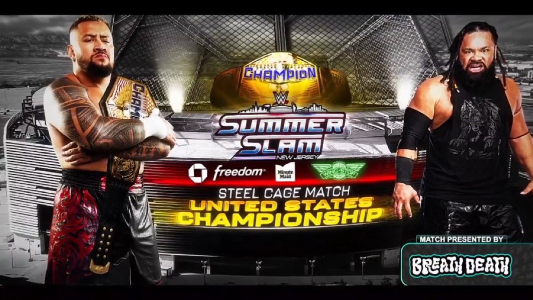 The Mega Powers 🫱🏽🫲🏾 ☥ (@themegapowerstv) on Twitter photo Hello Wrestling Fans 🫱🏽🫲🏾
STEEL CAGE MATCH
The United States Championship 🇺🇸 #SoloSikoa Vs <a href="/jacobfatu_wwe/">Jacob Fatu</a> <a href="/SummerSlam/">WWE SummerSlam</a>
<a href="/WWE/">WWE</a> #WWE #SummerSlam #RIPHULKHOGAN #HulkHogan
Follow us: <a href="/TheMegaPowersTv/">The Mega Powers 🫱🏽🫲🏾 ☥</a> Hello Wrestling Fans 🫱🏽🫲🏾
STEEL CAGE MATCH
The United States Championship 🇺🇸 #SoloSikoa Vs <a href="/jacobfatu_wwe/">Jacob Fatu</a> <a href="/SummerSlam/">WWE SummerSlam</a>
<a href="/WWE/">WWE</a> #WWE #SummerSlam #RIPHULKHOGAN #HulkHogan
Follow us: <a href="/TheMegaPowersTv/">The Mega Powers 🫱🏽🫲🏾 ☥</a>