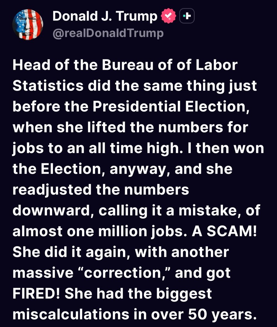 If bad numbers get you fired, you should not trust any numbers this government reports.