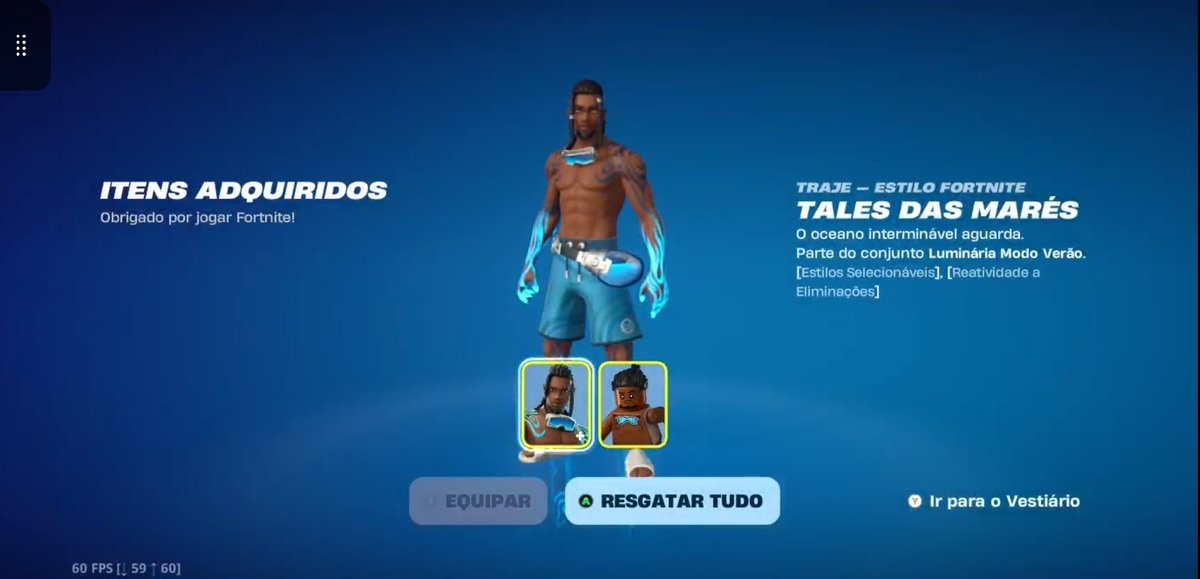 Comprei o Tales das Mares e o gesto "New Woman" apoiando o <a href="/PedroEliasFN/">Pedro Elias ★ Fortnite News</a>