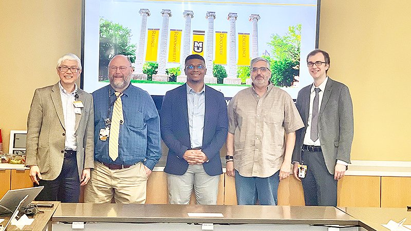 Mizzou MD-PhD (@mizzou_mdphd) on Twitter photo Huge congrats to Marcus Jackson Jr.  on successfully defending his PhD dissertation at @MUSchoolofMed! A major milestone in his MD‑PhD journey. Proud moment with his committee! 👏🎓 Huge congrats to Marcus Jackson Jr.  on successfully defending his PhD dissertation at @MUSchoolofMed! A major milestone in his MD‑PhD journey. Proud moment with his committee! 👏🎓