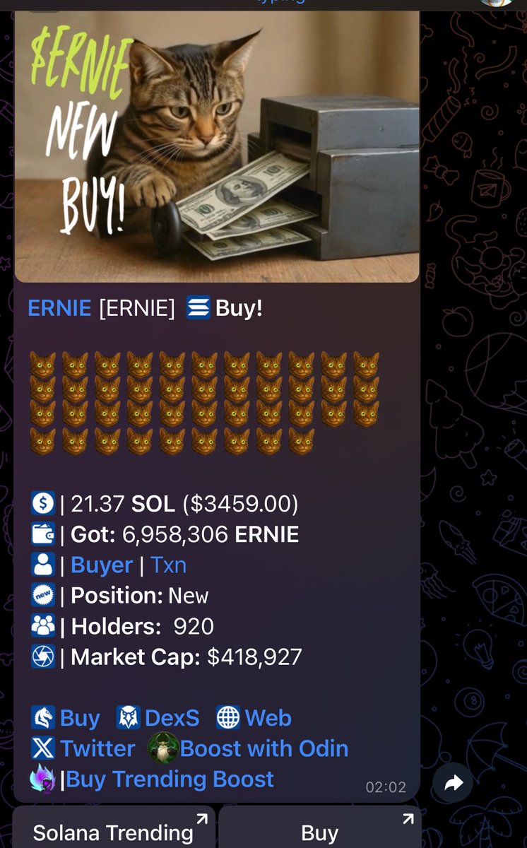 Someone really wanted that daily candle to close green…

But who’s pulling the strings behind $ERNIE? 👀
The chart speaks, but the cult never reveals its secrets.

I guess we will
Never know 🫳🎤