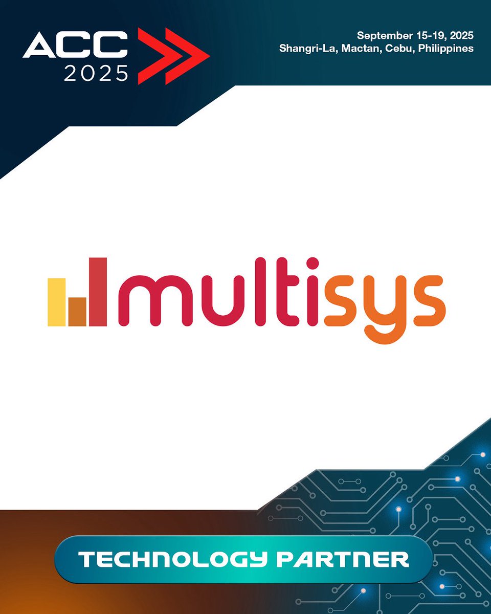 ACConference's tweet image. 🚀 We’re proud to welcome Multisys as the Technology Partner of #ACC2025!

Celebrating 15 years of innovation, Multisys continues to lead the way as the Philippines’ premier digital platforms and solutions provider.