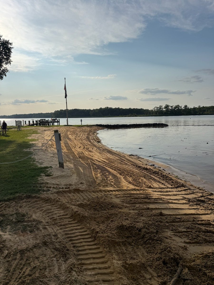 Incredible work by Josh Sines and Evan Jones today clearing the storm debris from Harewood Park beach!