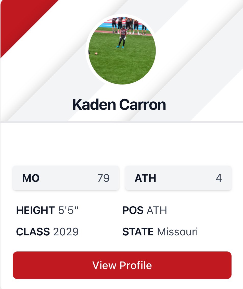 Kaden Carron (@kcarron88) on Twitter photo Humbled to be the 79th player and 4th ATH in <a href="/PrepRedzoneMO/">Prep Redzone Missouri</a> Class of 2029 Rankings. Still have more work to be done and I’m pumped for this upcoming season!
<a href="/elitefootball/">EliteFootballAcademy</a> <a href="/RSHS_Football/">Summit Football</a> <a href="/JPRockMO/">JP Rock</a> <a href="/PrepRedzone/">Prep Redzone 🏈</a> Humbled to be the 79th player and 4th ATH in <a href="/PrepRedzoneMO/">Prep Redzone Missouri</a> Class of 2029 Rankings. Still have more work to be done and I’m pumped for this upcoming season!
<a href="/elitefootball/">EliteFootballAcademy</a> <a href="/RSHS_Football/">Summit Football</a> <a href="/JPRockMO/">JP Rock</a> <a href="/PrepRedzone/">Prep Redzone 🏈</a>