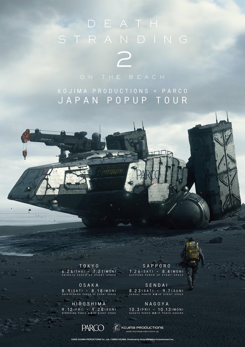 kit1kit0's tweet photo. おはようございます。

今日で札幌パルコでのDEATH STRANDING 2 JAPAN POPUP TOURが最終日。

#DeathStranding2OnTheBeach 
#DeathStranding2
#popuptour
#PARCO
#小島秀夫 https://t.co/33WbhTyuel