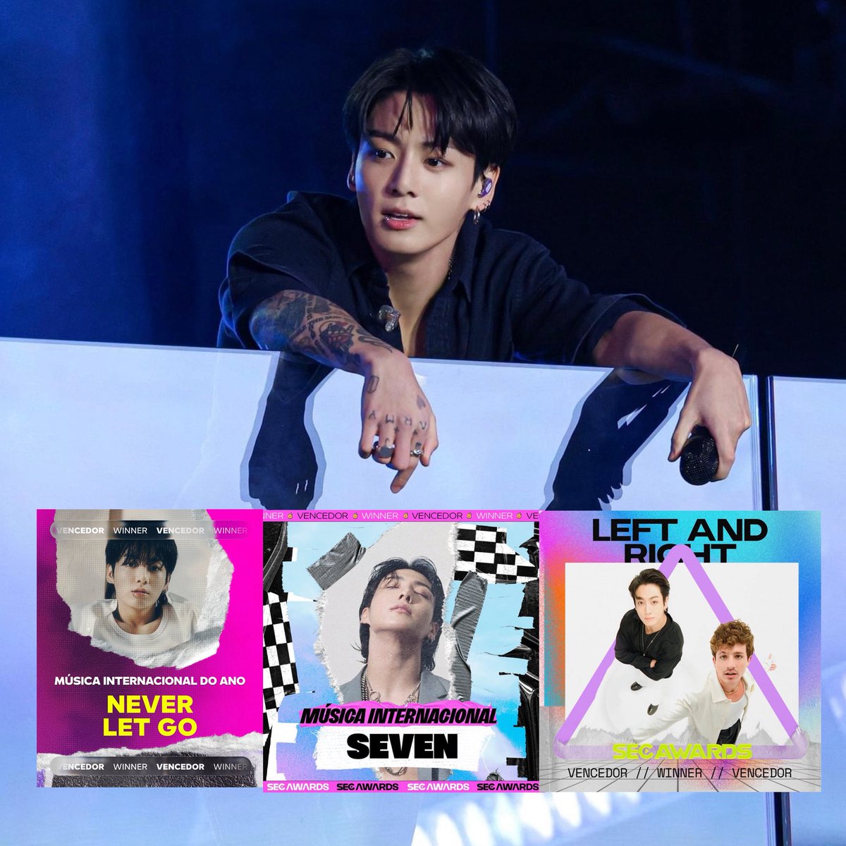 📊 Jungkook has now won "International Song of the Year" at the SEC Awards for 3 consecutive years :

  🏆 2023 — "Left and Right"
  🏆 2024 — "Seven"
  🏆 2025 — “Never Let Go”

CONGRATULATIONS JUNGKOOK 
#NeverLetGo #정국 #JUNGKOOK