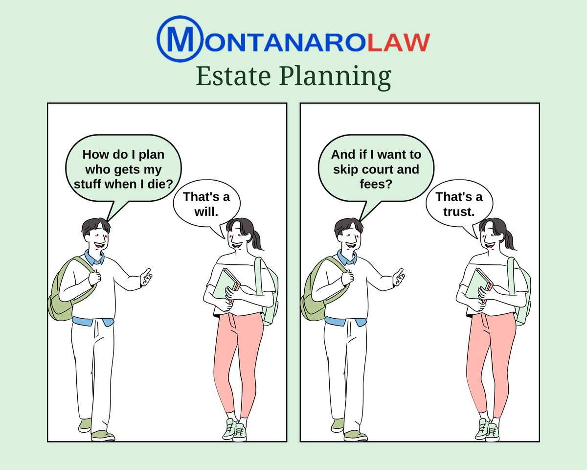 montanarolaw's tweet image. Protect what matters most with our comprehensive estate planning services. Call MontanaroLaw today! #EstatePlanning #LegacyProtection #Wills #Trusts #EstateStrategy #SecureYourLegacy #LegalExperts #PlanAhead

(516)203-1700
montanarolaw.com
info@montanarolaw.com