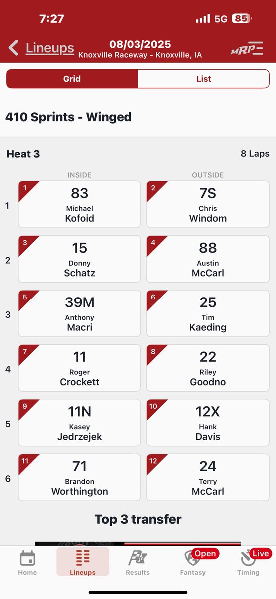 Sides Motorsports 7S (@sideswoo7s) on Twitter photo The <a href="/sidesWOO7S/">Sides Motorsports 7S</a> qualifies 9th over all in Flight A qualifying and will start front row outside in the second position of heat race #3
#knoxvilleraceway
#capataniclassic The <a href="/sidesWOO7S/">Sides Motorsports 7S</a> qualifies 9th over all in Flight A qualifying and will start front row outside in the second position of heat race #3
#knoxvilleraceway
#capataniclassic