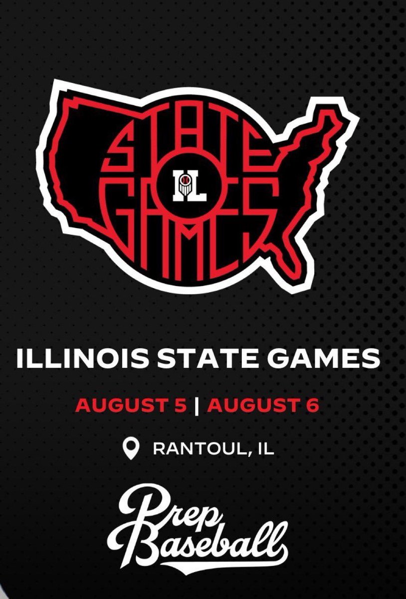 Excited for the <a href="/PrepBaseballIL/">Prep Baseball Illinois</a> State Games this week. I am on Team 3 and our game schedule is:

8/5 - 4p at Field 2
8/6 - 8:30a at Field 1
8/6 - 11:15a at Field 2