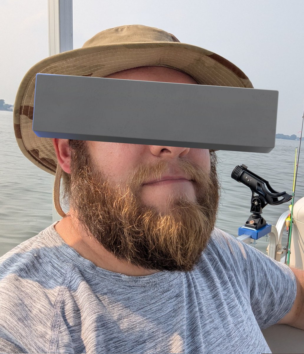 Poast beard and mustache.