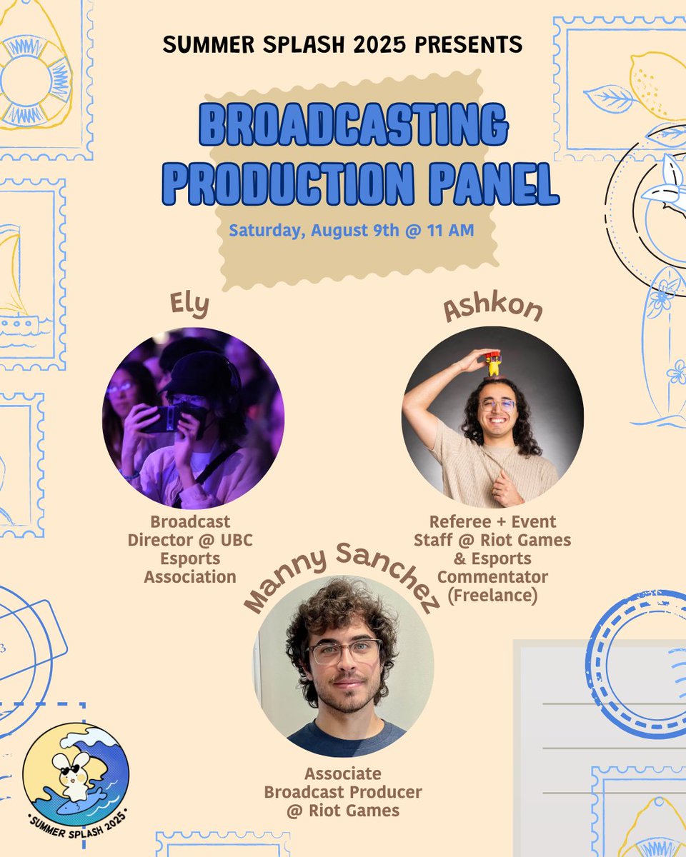 Curious about broadcasting production at the professional level? Want to learn more about the different careers in the broadcasting industry? Well get excited for the Summer Splash Broadcasting Production Panel!