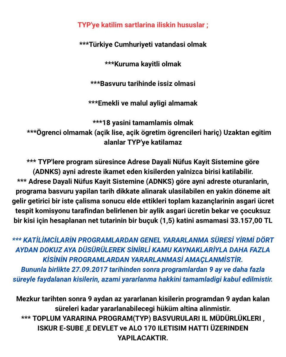 📢 DUYURU | Toplum Yararına Program (TYP)
Kocaeli İl Millî Eğitim Müdürlüğü bünyesinde, temizlik, bakım ve onarım faaliyetlerinde görev almak üzere 1.550 kişilik Toplum Yararına Program (TYP) başvuruları başlıyor !