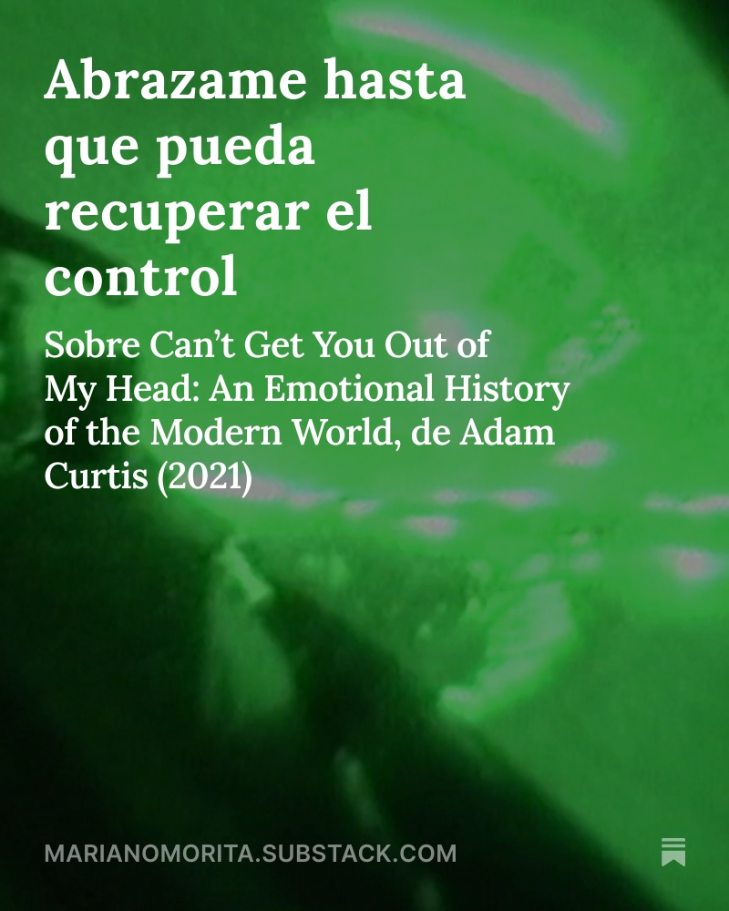 marianomorita's tweet image. Hace poco cerré el blog en el que subía mis notas. De a poco voy mudando textos a un nuevo Substack, y lo comparto hoy con ustedes sumando una nota que había sido publicada solo en papel en La vida útil, sobre un documental de Adam Curtis, aprovechando también que salió SHIFTY.👇