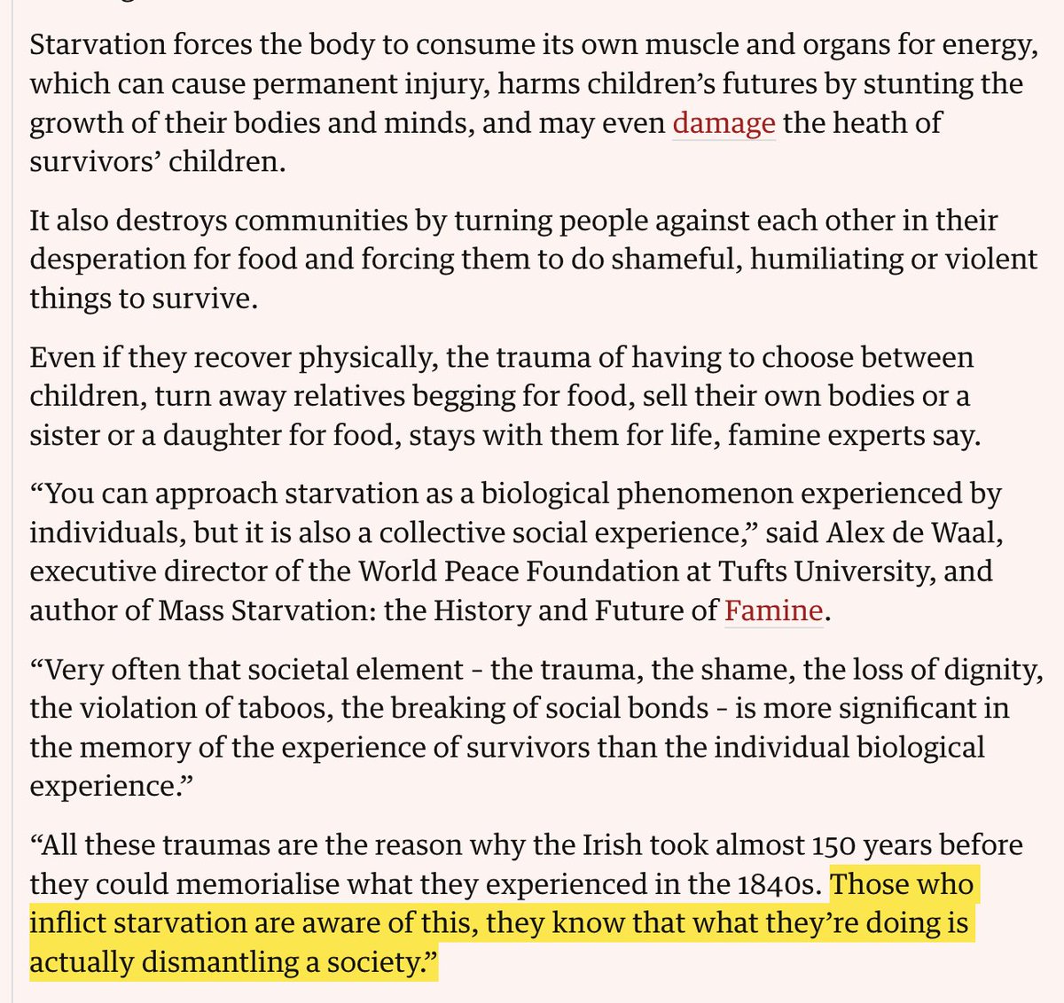 Every word of this is agony to read.  What Israel is doing to Palestinians is pure barbarism... by far the greatest single crime of the 21st century. Every sane person must oppose this evil.