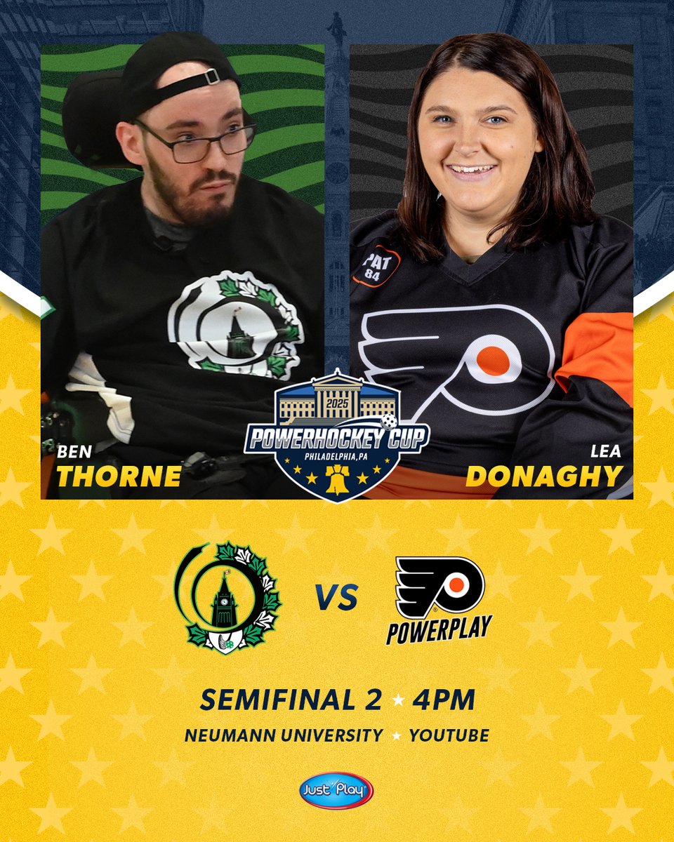 2025 Powerhockey Cup (@2025phc) on Twitter photo Semifinal game two is underway between <a href="/PHOttawa/">PowerHockey Ottawa</a> and <a href="/FlyersPwrPlay/">Philadelphia Flyers PowerPlay</a> Black. Winner will advance to the championship game.
Watch live: youtube.com/watch?v=wPqMAF…
#PlayOn | <a href="/JustPlayToys/">Just Play</a> Semifinal game two is underway between <a href="/PHOttawa/">PowerHockey Ottawa</a> and <a href="/FlyersPwrPlay/">Philadelphia Flyers PowerPlay</a> Black. Winner will advance to the championship game.
Watch live: youtube.com/watch?v=wPqMAF…
#PlayOn | <a href="/JustPlayToys/">Just Play</a>
