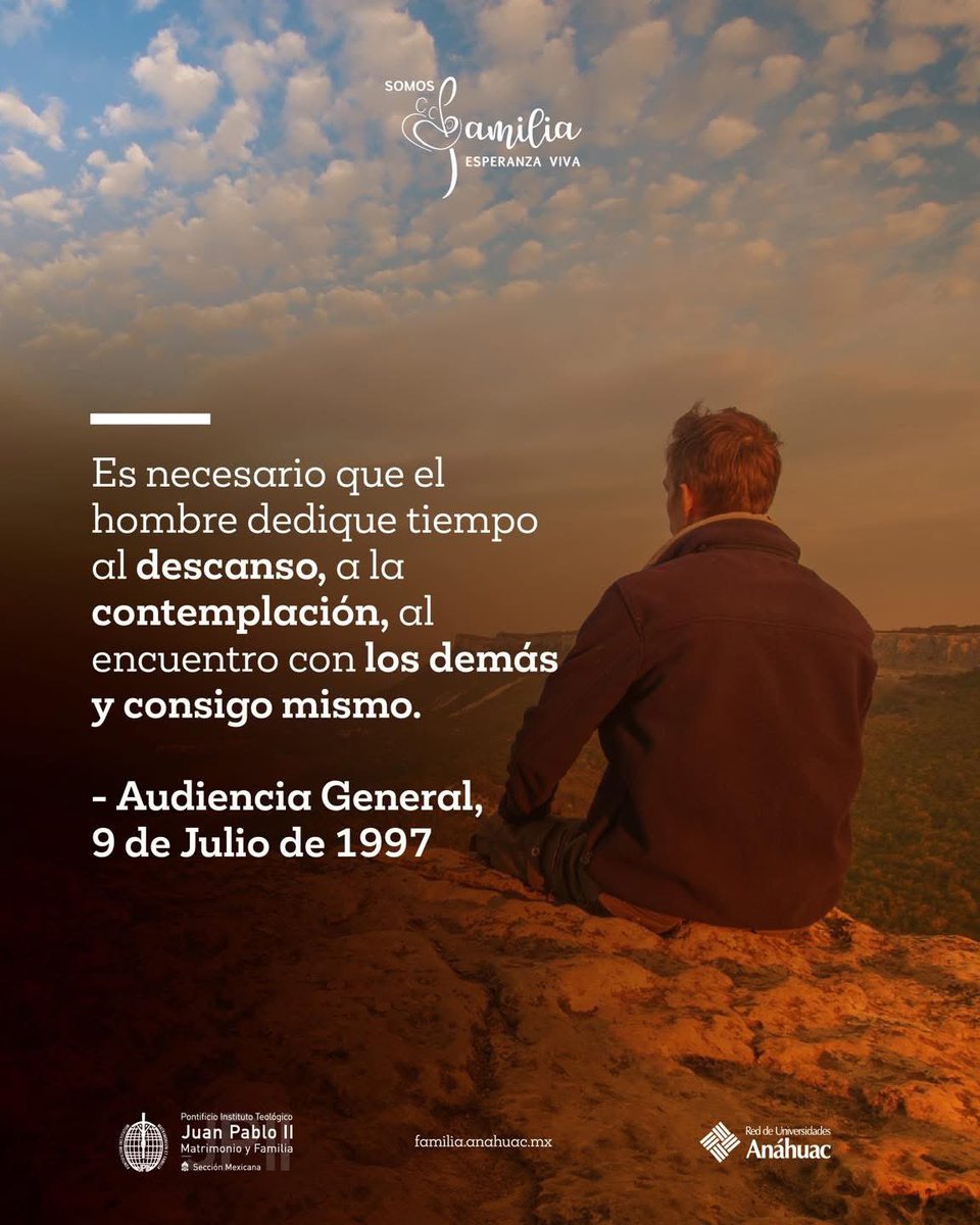 En medio del ruido y la prisa, el descanso también es parte de tu misión.Vacacionar no es perder el tiempo… es recuperarlo para lo que de verdad importa. 

 ✨¿Hoy ya hiciste una pausa para conectar contigo y con los que amas?   

#SanJuanPabloII #SomosFamilia #TiempoDeEncuentro