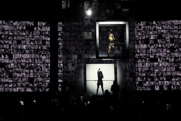 Madonna in her concerts over the years….