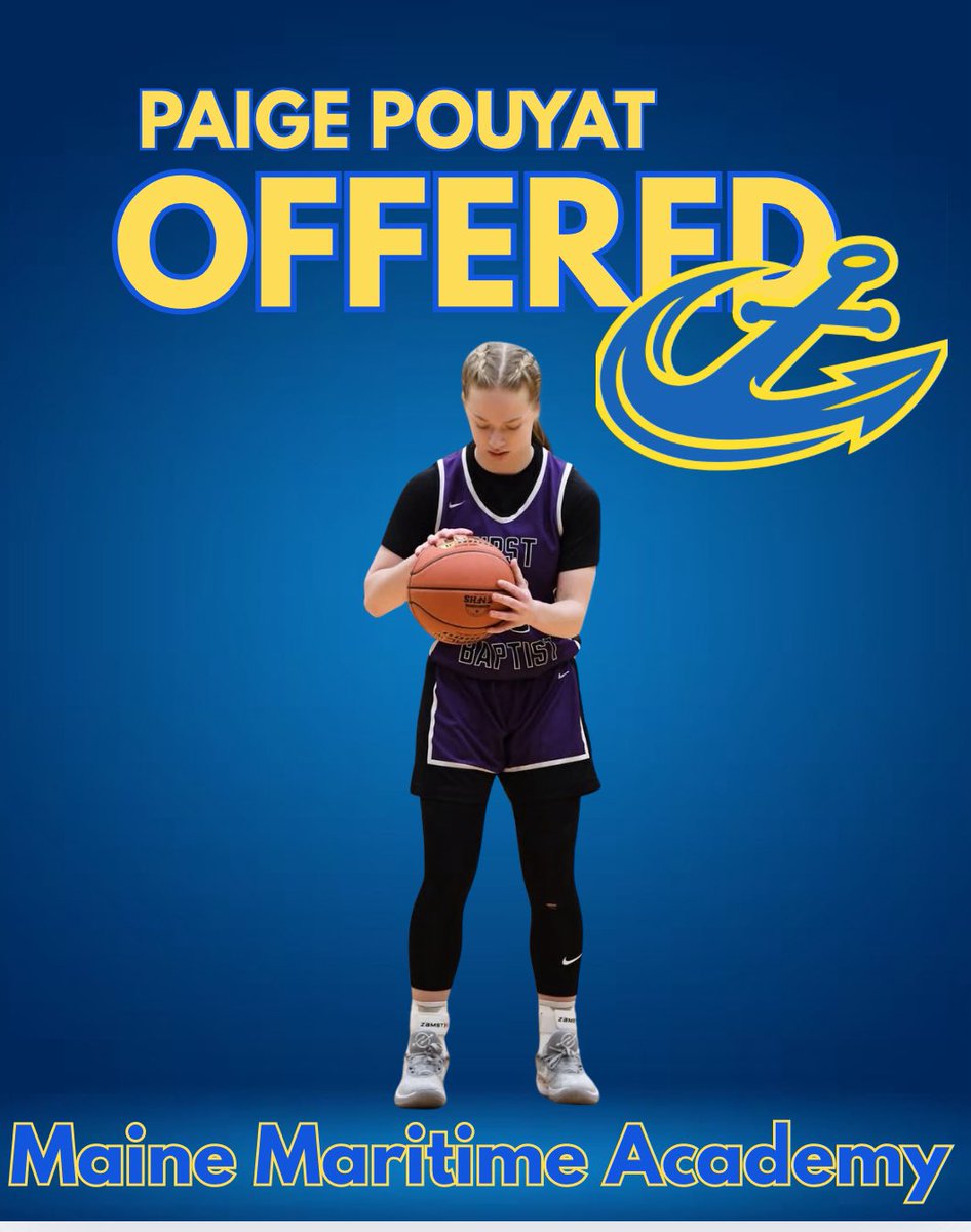 Paige Pouyat (@paigepouyat) on Twitter photo After a great visit, I am thankful to receive an offer to Maine Maritime Academy! Go Mariners! <a href="/mmawbb/">MMA Women’s Basketball</a> After a great visit, I am thankful to receive an offer to Maine Maritime Academy! Go Mariners! <a href="/mmawbb/">MMA Women’s Basketball</a>