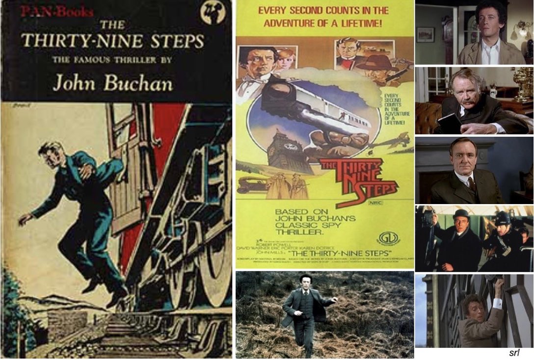 SaveRedlandLibr's tweet image. 9:55pm TODAY on @TalkingPicsTV 

The 1978 film🎥 “The Thirty Nine Steps” directed by #DonSharp from a screenplay by #MichaelRobson

Based on #JohnBuchan’s 1915 novel📖 “The Thirty-Nine Steps”

🌟#RobertPowell #DavidWarner #KarenDotrice #JohnMills #MilesAnderson #TimothyWest