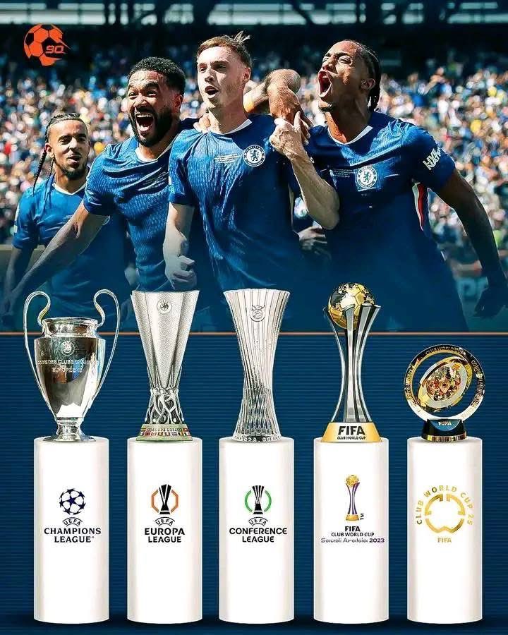 Chelsea only team in the world to of won every trophy!!!