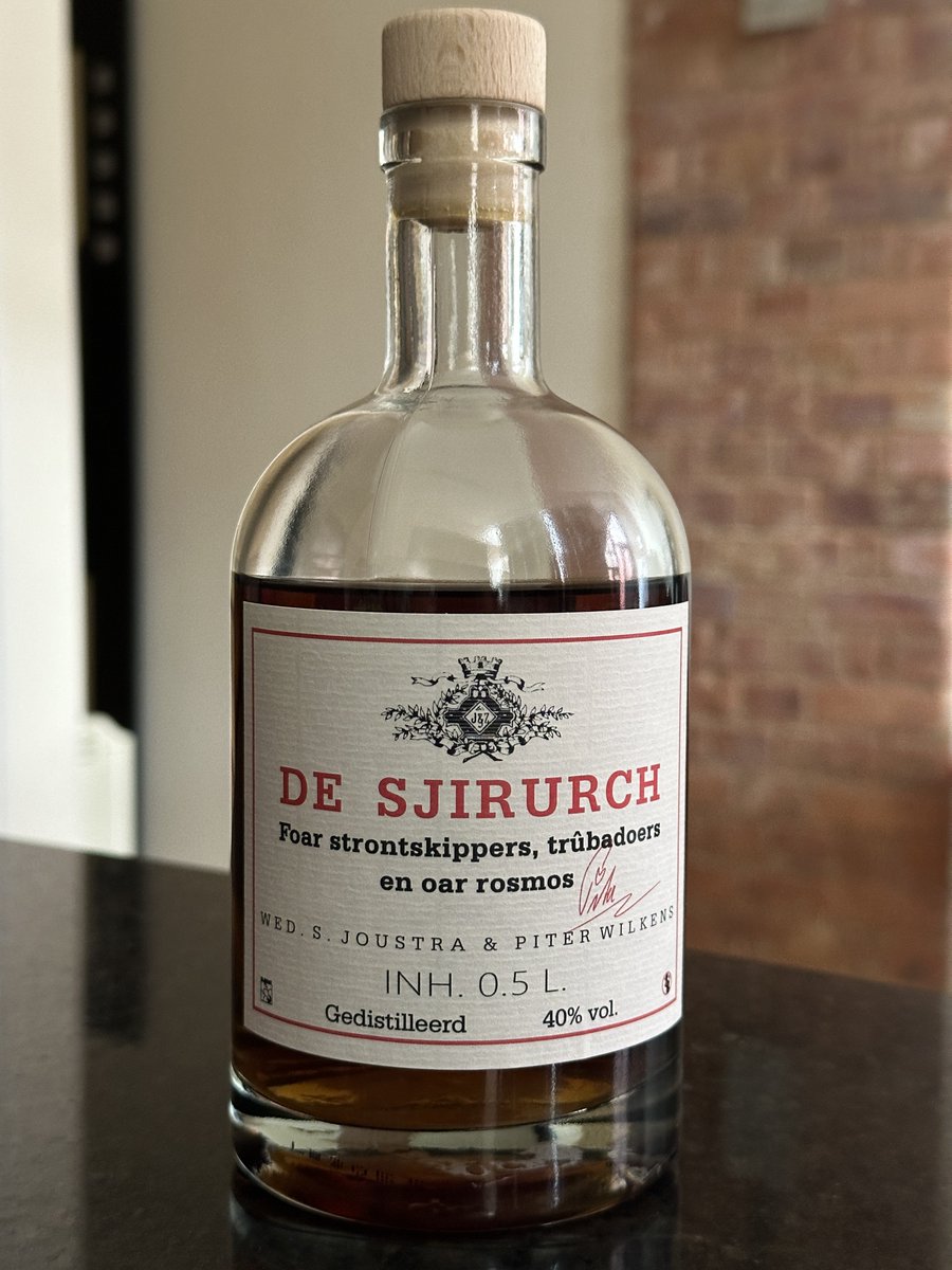 Bought this delicious liqueur in a distillery at Sneek in Friesland, honouring a surgeon.
