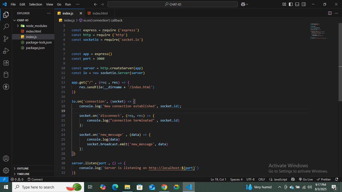 Juiceboy_Of_ABJ's tweet image. Today I learnt about #WebSocket 

Implemented a simple chat box and tested it  using multiple tab on the same server 

It worked guys 😌😂