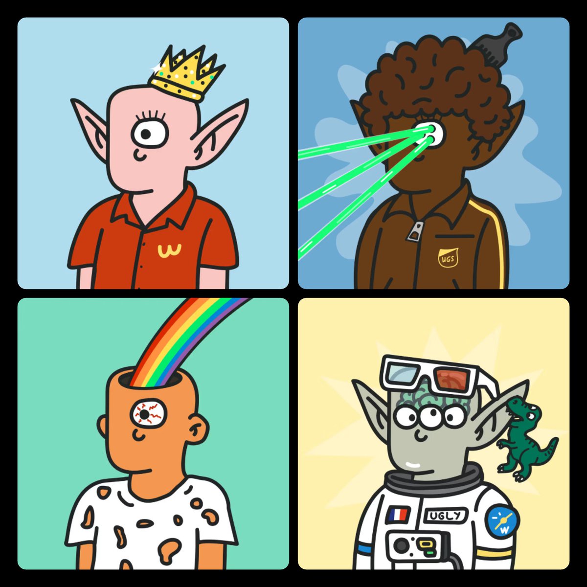 The ugly has evolved.
👑 Crowned, lasered, rainbow-brained, and suited for space.

💥 <a href="/SquigsNFT/">SQUIGS 👁️ | MINT LIVE</a> reveal is here —
Every Squig’s got a story. And none of them make sense.

Which freak have you found?
#SquigsReveal #WAGMI #UglyAndProud