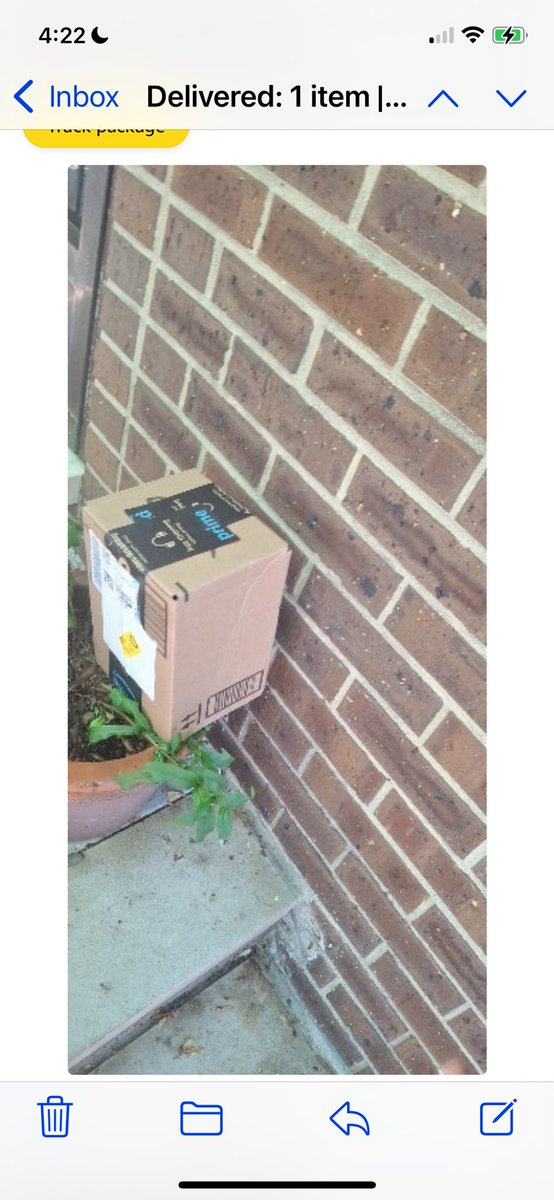 ⁦<a href="/AmazonHelp/">Amazon Help</a>⁩ Really, Amazon?  A package delivered in a plant on our front step?