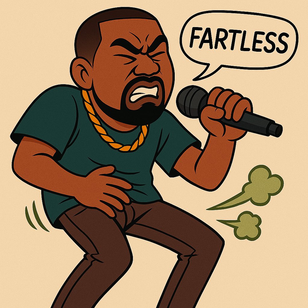 Cryptodegen4D's tweet photo. Kanye west ‘#FARTLESS’

I need to fart I clench my cheeks 

If I release the stench will reek 

I watch the chart until it peaks 

And it’s holding strong 

How could you be so #fartless

How could you be so #fartless

Oooh how could you be so #fartless https://t.co/K7rh1RQJ5J