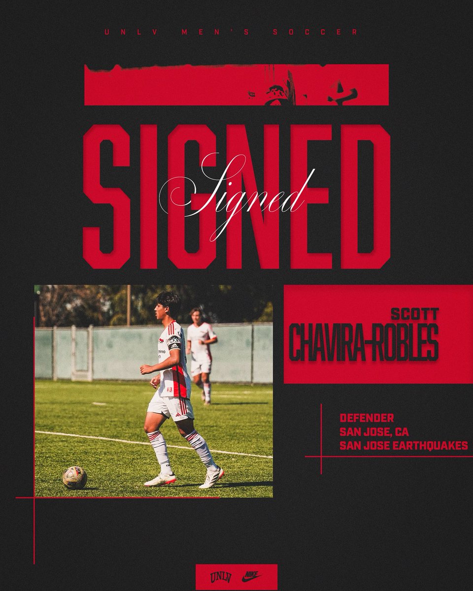 ✍️ 🅢🅘🅖🅝🅔🅓

Welcome Scott to the Rebel family!

🏠 San José, CA
⚽️ Defender
🛣️ San José Earthquakes ➡️ UNLV