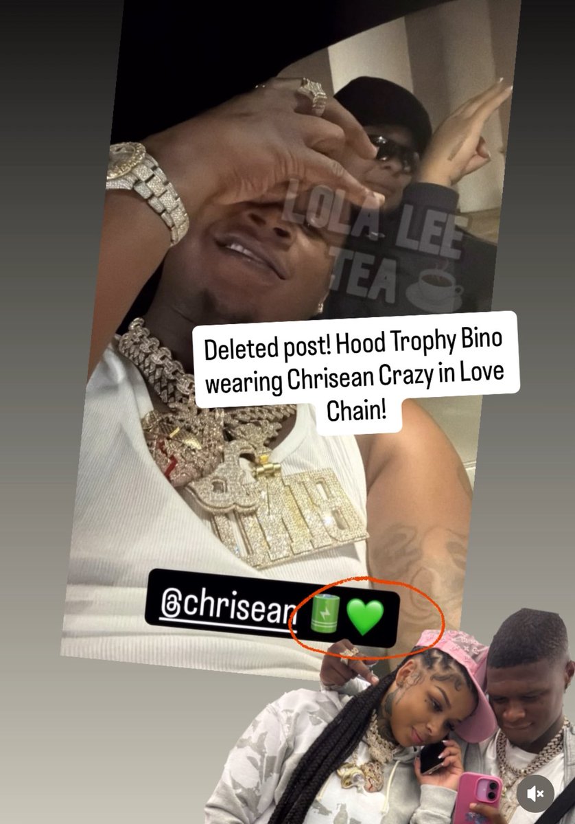 Deleted post! Hood Trophy Bino wearing Chrisean Crazy in Love Chain! youtu.be/vUYxnE5weNs #hoodtrophybino #blueface #chrisean #chriseanrock #bluefaceandchrisean #explore #exploreemore #glocksavage
#bluefacechriseanrock #bluefacenews
#lolaleetea #chriseannews #tytannewton