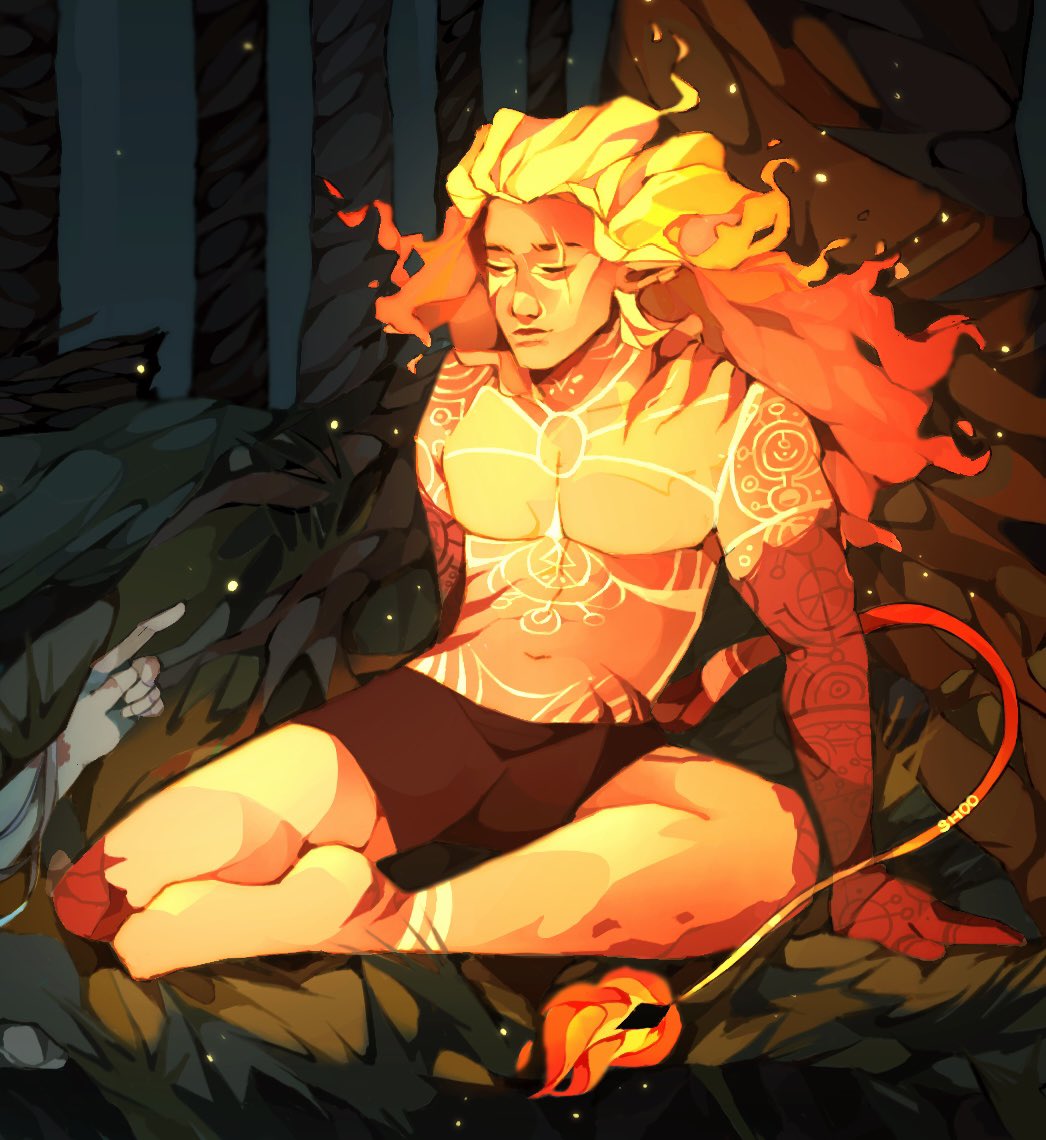 _shoolaces's tweet image. [ #artfight2025 #teamcrystals ] 
fireboy and watergirl
ilse (my oc) and fier for sleepno_s