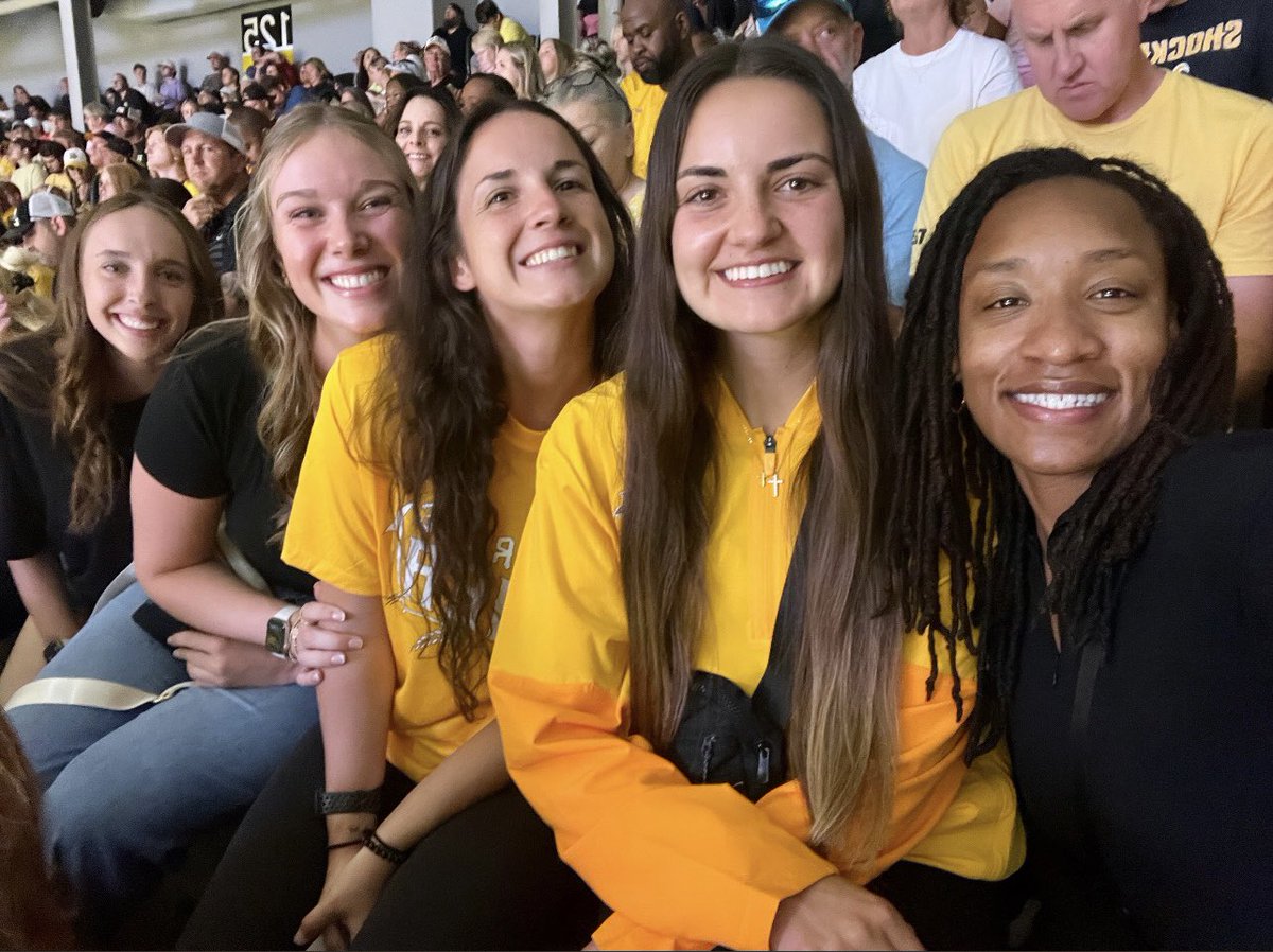 Back at it again for Championship Sunday .. Let’s go Shocks! 🏀🌾💛🖤 #TBTWichita