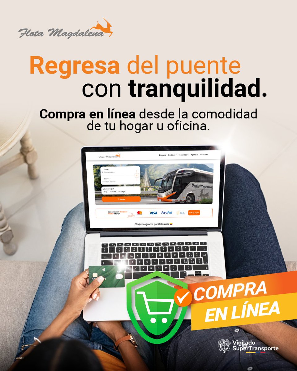 ¿Necesitas reservar tus tiquetes de autobús de forma rápida y segura? En Flota Magdalena, puedes hacerlo fácilmente a través de nuestro sitio web.

¡Compra tus tiquetes en línea y asegura tu próximo viaje!

flotamagdalena.com

#FlotaMagdalena #Gacela #Magola #YoAmoMiFlotica