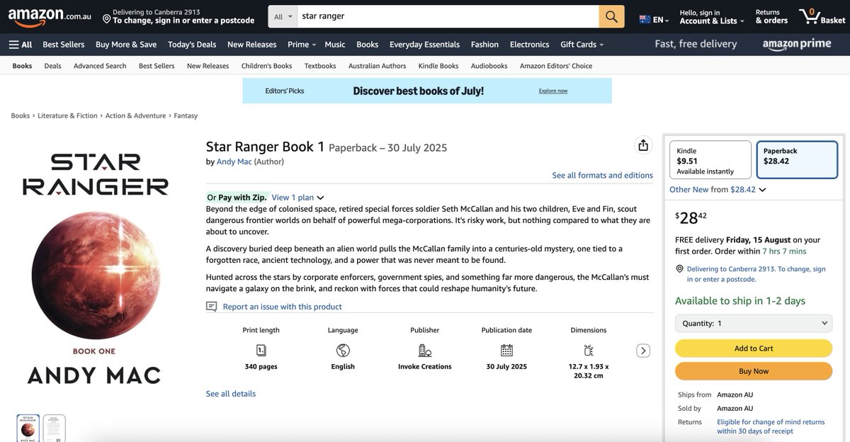 I'm a real author now...

Well that's a leap. But I have a book out there in the real world, not just in draft on my computer 😃😆