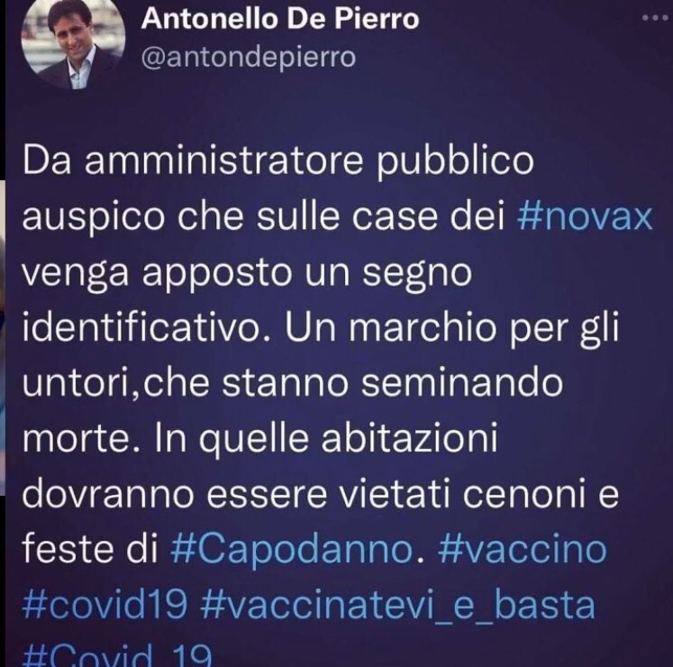 Anna ๐ฏโก (@___anna22) on Twitter photo Nel 2020, l'inferno era vuoto.
I demoni erano tutti qui.
Io non dimentico
<a href="/antondepierro/">Antonello De Pierro</a> Nel 2020, l'inferno era vuoto.
I demoni erano tutti qui.
Io non dimentico
<a href="/antondepierro/">Antonello De Pierro</a>