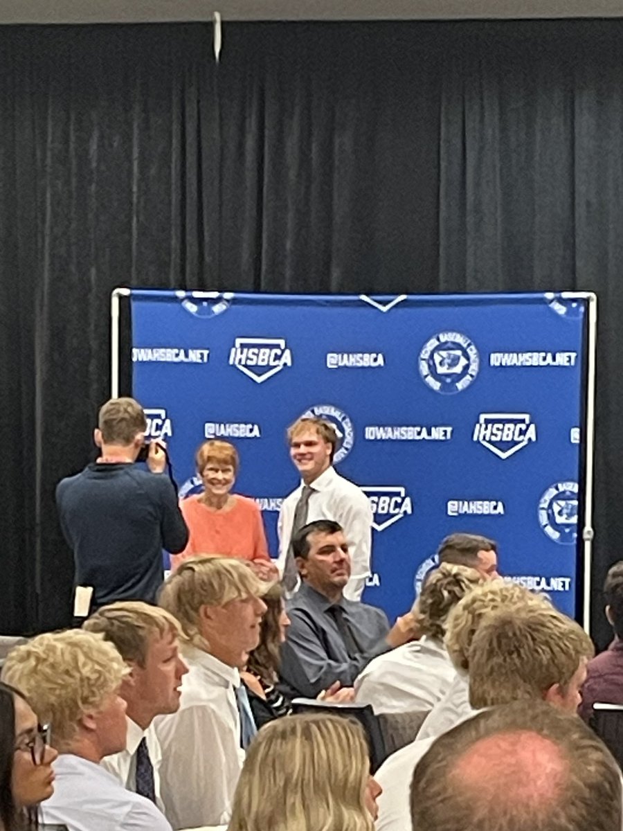 ICWestAthletics's tweet photo. Declan Bunn wrapped up his high school baseball career with a spot in the @IAHSBCA all-star game.  He was also awarded a Gary Nyhus Scholarship from his team!  Congratulations on a great career! https://t.co/ebW8mcDdXB